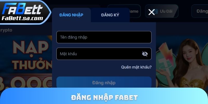 Đăng nhập Fabet
