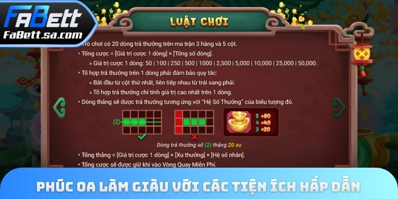 Phúc Oa làm giàu với các tiện ích hấp dẫn 